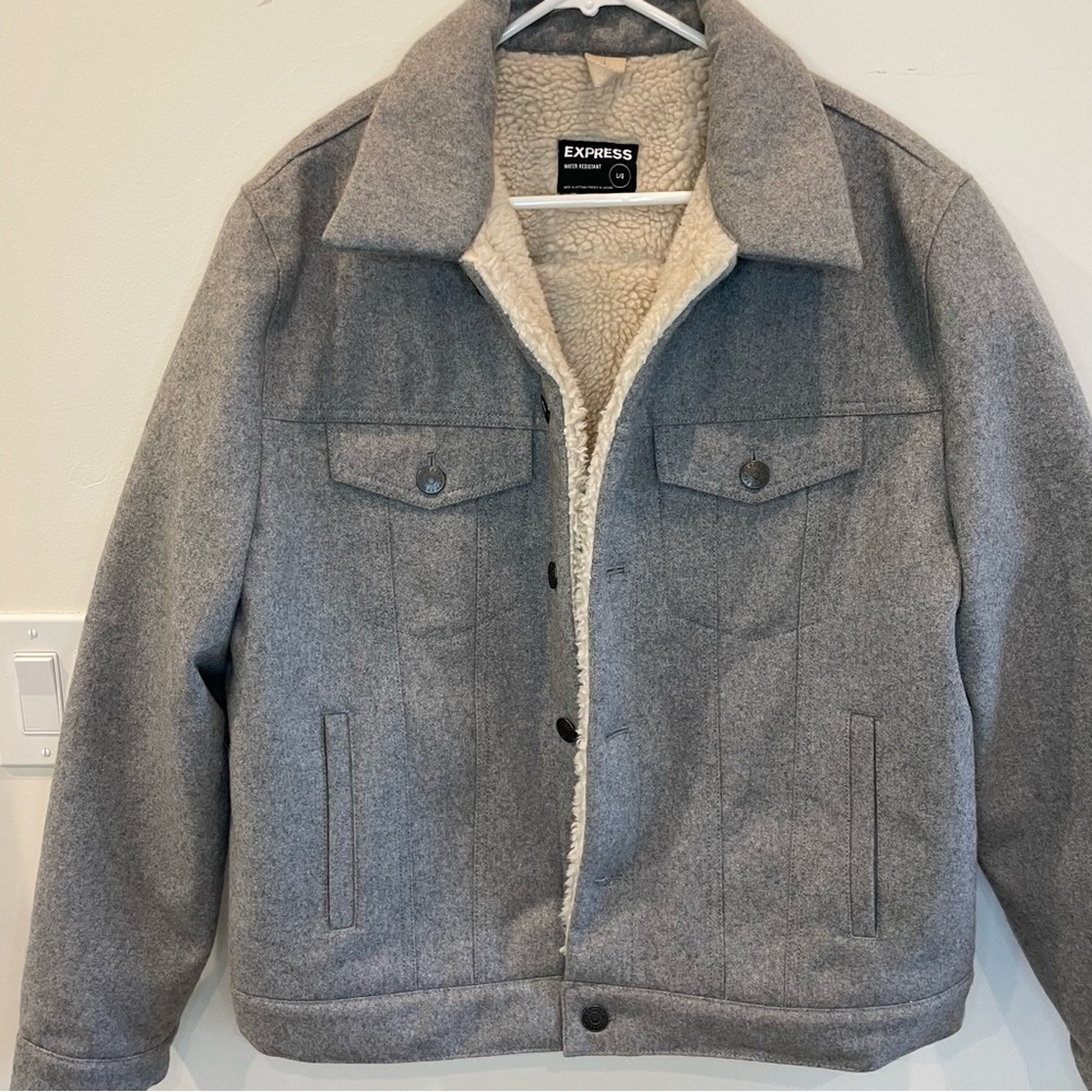 Express Gray Lightweight Jacket Size L - image 4